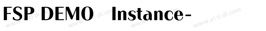 FSP DEMO   Instance字体转换